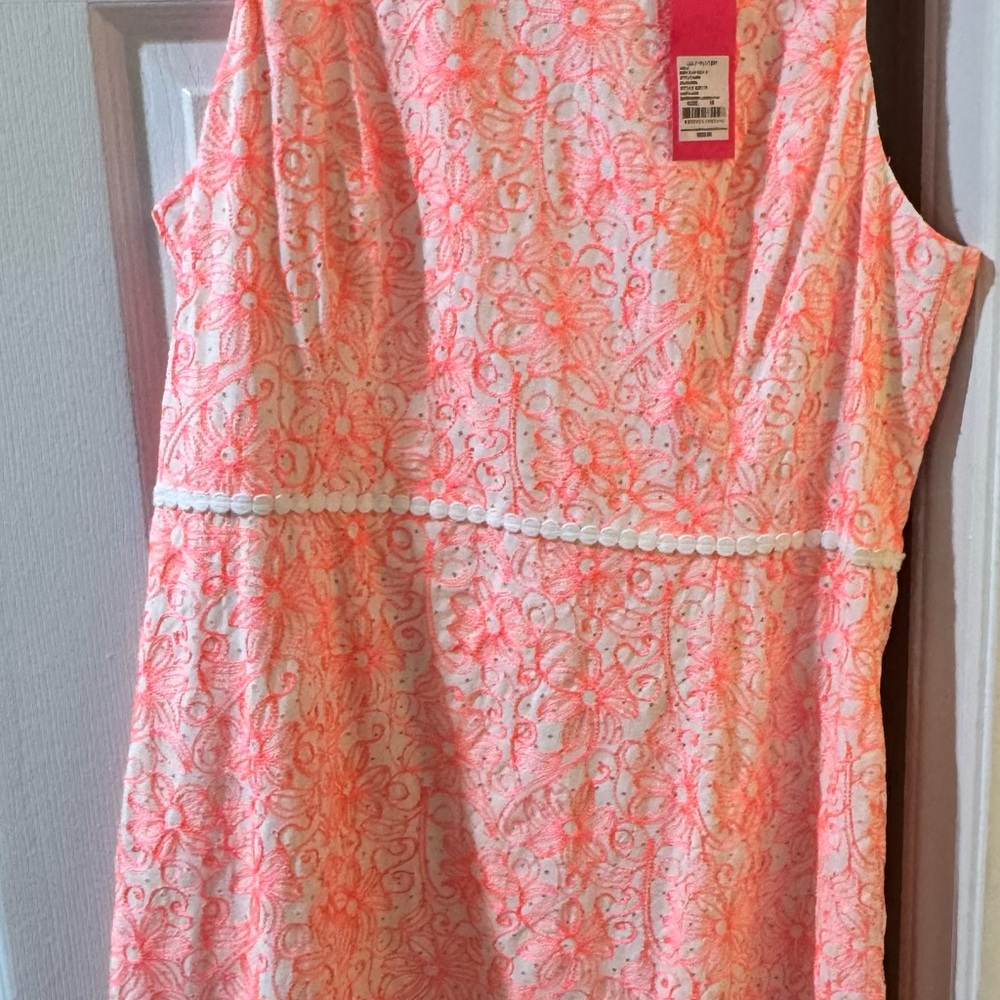 Lilly Pulitzer Pink Scoop Neck Fit and Flare Dress